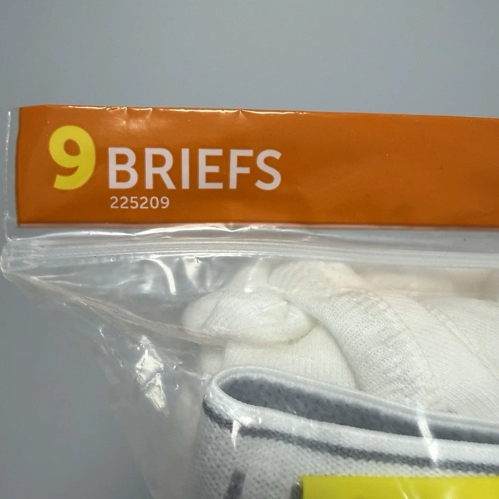 New Hanes Underwear Briefs 9pk White Cotton Mens L 36-38 Classic Tighty Whities